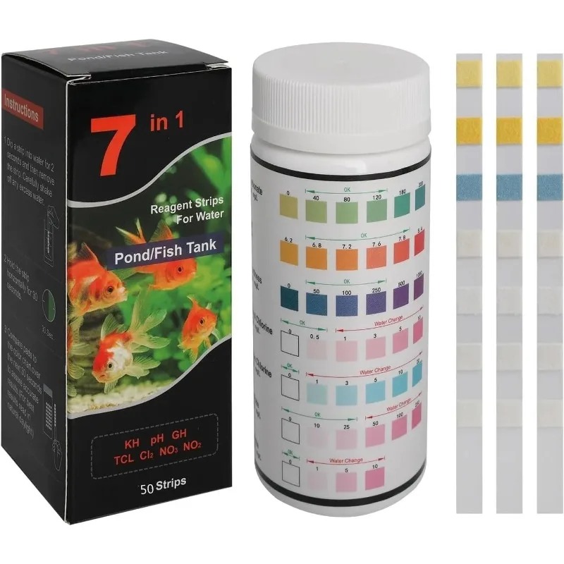 Aquarium Test Kit - แถบทดสอบน้ำในตู้ปลา ชุดทดสอบน้ำในตู้ปลา น้ำจืด น้ำเค็ม ชุดทดสอบน้ำสำหรับตู้ปลา ชุดทดสอบคุณภาพน้ำ