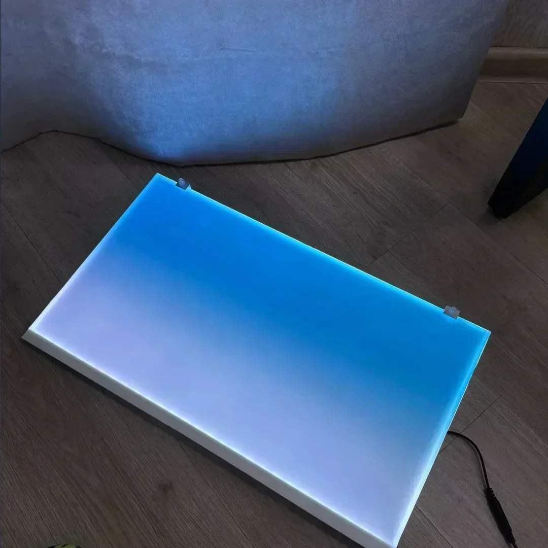 Aquarium Fish Colour - ฉากหลังตู้ปลาอะคริลิค RGB สีสันไล่ระดับเรืองแสง ควบคุมผ่านแอพฯ ตกแต่งพื้นหลังตู้ปลา สามารถปรับแต่งขนาดได้