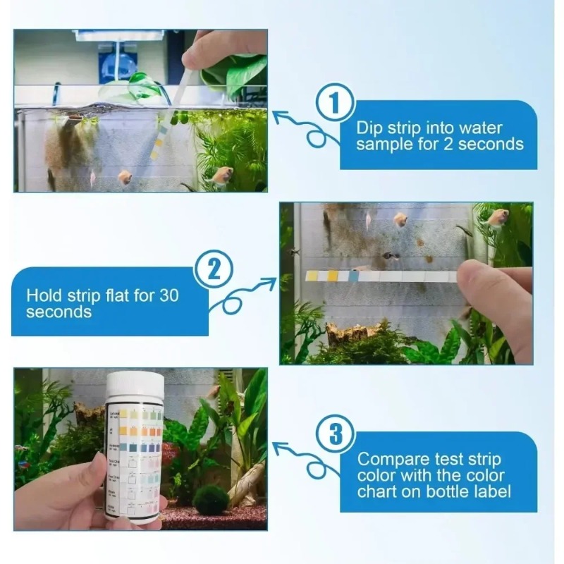 แถบทดสอบคุณภาพน้ำในตู้ปลา น้ำจ - Aquarium Test Kit บทวิจารณ์และราคา