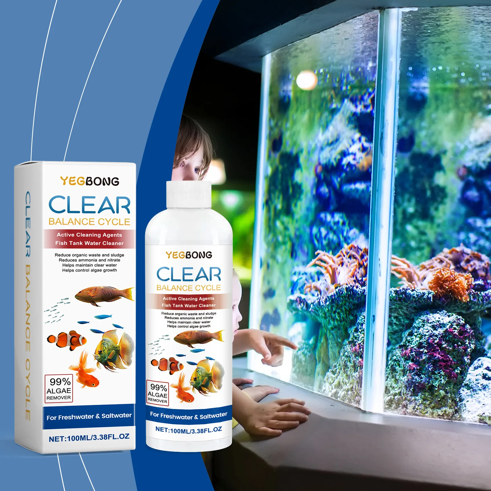 น้ํายากําจัดสาหร่ายสําหรับตู้ป - Aquarium Fish Breeding บทวิจารณ์และราคา